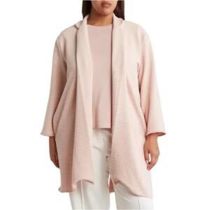 New T TAHARI Women's Cream Textured Open Front Jacket Size S